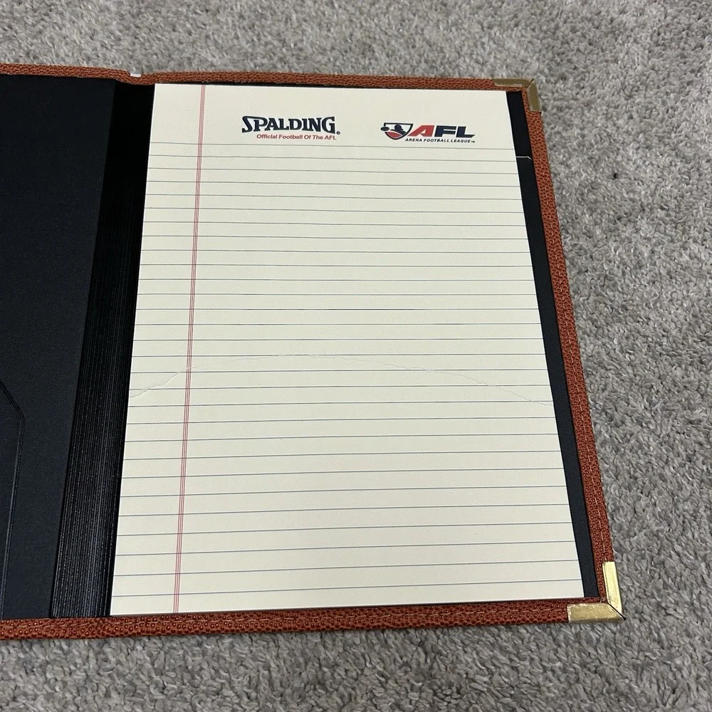 Spalding AFL American Football League Folder Portfolio Notepad Book Textured